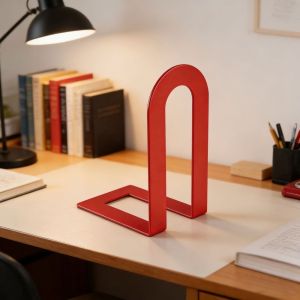 JAYQQ 2PCS L-Shaped Desk Bookends Non-Slip Durable Metal Book Shelf Simple Thickened Book Stand Book