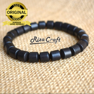 Gelang Galih Kayu Kelor Jawa Hitam Legam Bertuah model Kapsul Unik untuk Pria Wanita