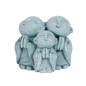 Sandstone Praying Monk Buddhas Statue Miniature Sculpture Home Garden Decors Indoor and Outdoor Spiritual Ornaments