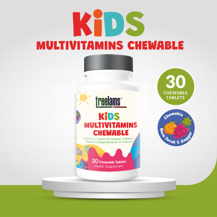 Treelains Kids Multivitamin Chewable Tablets (30 Tablet Kunyah) Vitamin Anak Lazada Indonesia
