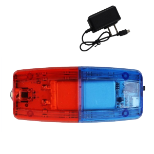 Shoulder Lampu Police Light LED Red Blue Caution Police Light Flashing USB Rechargeable
