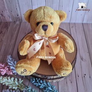 Boneka Teddy Bear Mini S 15cm M 20cm cocok untuk Hadiah Gift Souvenir Wedding Florist SNI