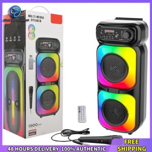 Winnereco Travel-Friendly Portable Karaoke Speaker with Bluetooth and Microphone for Outdoor Events
