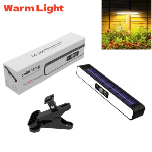JBMBHC Solar Motion Sensor LED Lamp Waterproof Garden Landscape Outdoor Clip Lamp Adjustable Angle 3 Modes Wall Stair Hanging Light