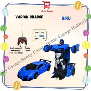 Mainan RC Mobil Deformasi Robot Anak Transformer Transform Light Sound