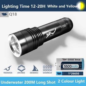 SmilingShark Original Diving flashlights diving torch light Led-M908000LM-Powerful-Strong Light Waterproof Professional Submarine-Lights-Usb-Rechargeable-100W-50M-Deep-Underwater-Lamp-Outdoor-Diving-Fishing-Lighting