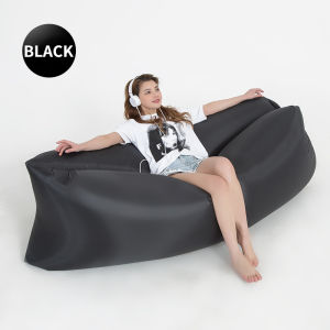 Portable Air Inflatable Sofa Bed Inflatable Sleeping Bag With Head Rest Pillow Foldable Outdoor Beach Camping