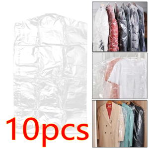 1/10pcs Disposable Clothing Dust Bag Transparent Plastic Moisture-Proof Clothing Storage Bag Household Dry Cleaner Dust Cover
