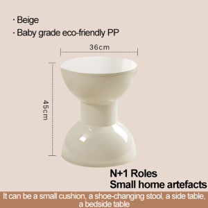 Nordic low stool household cream style dining stool living room coffee table stool creative small round stool door shoe changing stool