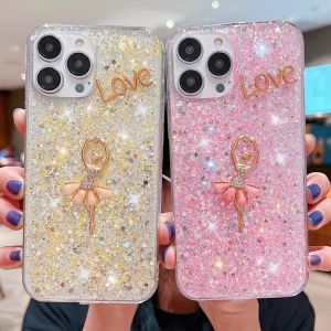 KONSMART New Casing For VIVO Y02s Y16 Y77 5G Newest 2022 Bright Shiny Elegant Ballet Girl Phone Case For VIVO Y77 5G Soft TPU Phone Casing