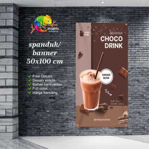 Cetak Spanduk Banner Brown Chocolate Minimalist Modern Drink