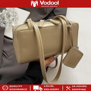 PU Leather Shoulder Bag Solid Color Underarm Bag for Women Work Shopping Travel Daily