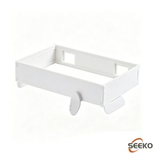 SK 1Pcs Foldable Trash Bag Holder Wall Hanging Storage Rack Household Kitchen Waste Bag Bracket White
