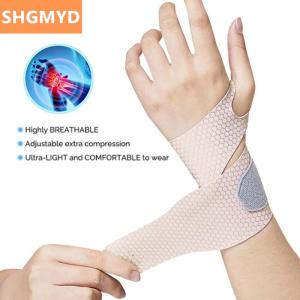 [COD] SHGMYD 1PCS Adjustable Wristbands Safety Wrist Support Bracer Gym Wristband Carpal Protector Breathable Injury Wrap Band Strap