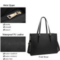 Women Laptop Bag 15.6 Inch School Shoulder Bag Black Business Work Bag Large Women Leather Tote Bag. 