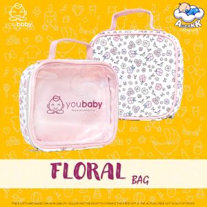 [AWCAKK] YOUBABY Floral High Quality Multi Purpose Travel Bag Baby Diaper Beg Bayi Toiletries Makeup Pouch Big Storage