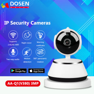 DOSEN 3MP CCTV Camera For House V380 Pro WiFi IP Camera Home Wireless with Baby Monitor / Full Color Night Vision / Auto Tracking