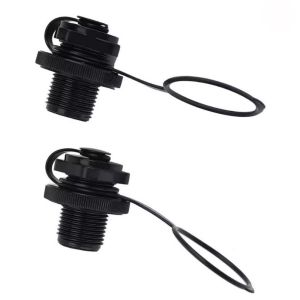 SQMETR 2pcs Nhựa Van bơm hơi cho thuyền bơm hơi Đường kính 22mm Đen/Trắng Vít thay thế chống ăn mòn  Van khí cho Thuyền Cao Su Bơm Hơi