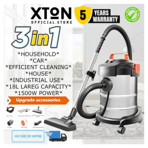 Xton 3 In 1 Heavy Duty Stainless Steel Vacuum Cleaner 18 Liters 1500W