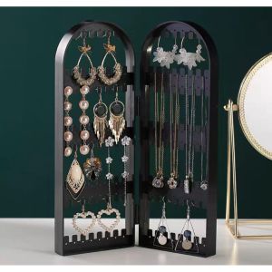 120/240 Hole Jewelry Storage Box Earrings Necklace Display Rack Foldable