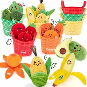 Fruit and vegetable color sorting plush toys farmhouse playset miniature farm Montessori early childhood education toys