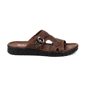 Sendal Kulit Pria Dewasa Cowok Laki Laki Casual Kasual Sandal Selop Slop Lebaran Idul Fitri Premium Ekslusif Terbaru