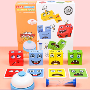 Rubik Thay Đổi Cảm Xúc Khuôn Mặt Gồm 64 Biểu Cảm Khác Nhau Kèm Chuông + Đồng Hồ Cát Trí Trò Chơi Xếp Hình Tăng Cường Trí Thông Minh