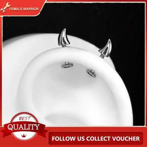 Female Warrior ต่างหูเจาะรูปเขาปีศาจน่ารักสำหรับผู้หญิงผู้ชายเครื่องประดับ Y2K สีเงินแบบกอธิคต่างหูกระดูกหูเครื่องประดับ