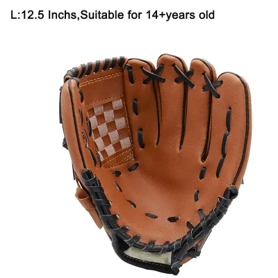 Baseball Glove Left Hand Leather Baseball Softball Training Gloves Professional Baseball Accessory Professional Practice Outdoor Sports Baseball Catcher Gloves Sports Equipment Children Adults baseball gloves for kids