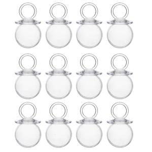 12 Pieces Cuteness Pacifier Shape Candy Holders Packaging Box Plastic Texture Suitable for Baby Showers and Party Decors