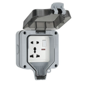 IP66 Outdoor Waterproof Socket Rainstorm-proof Charging Socket Rainproof Splash-proof Outdoor Power Outlet
