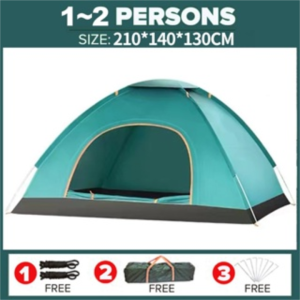 KEEPHIKE Automatic Tent For Camping 3-5 Person Waterproof Automatic Tent Double Layer Camping Tent Outdoor Dome Camping Family Tent Household Camping Family Tent Pop up Waterproof Automatic Tent Outdoor Foldable Dome Tent For Camping Waterproof Tent