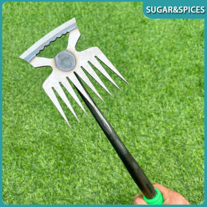 Grass Root Remover 11 Teeth Dual Purpose Hand Loose Soil Weeding Remover Garden Weeder