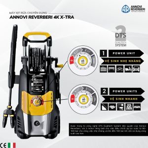 MÁY XỊT RỬA CHUYÊN DỤNG ANNOVI REVERBERI ITALY 4K TWIN FLOW – MOTOR KÉP ÁP LỰC CAO 150BAR 2500W