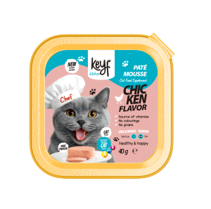 KEYF Paté Mousse Cat Food 100g Soft Canned Tray Chicken Beef Tuna Salmon