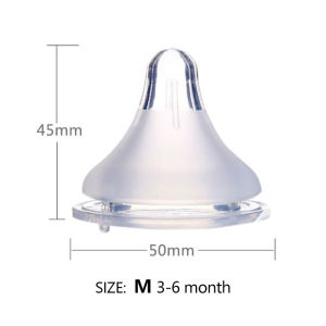 5PCS Pigeon 5cm Wide Neck Dot Nipple Peristaltic Leher Lebar/ Empeng Bayi BPA Free MNZ