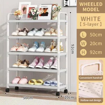 YONEZAWA Multi-tier Shoe Rack Assembly Shoes Organizer Stand Simple Narrow Shoe Cabinet For Home/Dormitory