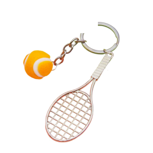 Tennis Lover Key Holder Detailed Design Keychain Zinc Alloy Craftsmanship Stylish Metal Gift For Friend And Family
