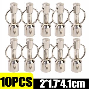 1/10Pcs Silver Strong Magnet Keys Metal Magnetic Clasps Keychain Stainless Steel Magnet Ring Portable Pocket Key Hanging Holder