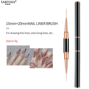 Double Headed Nail Art Brush Black Nail Painting Pen Nail Tips Design Drawing Line Stroke Grid Painting Brush Manicure Tool Nail Art Set