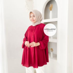 LOONA SHIRT - FLOTTILICIOUS / Atasan Baju Wanita Polos Katun Rayon Adem / Fashion Outfit Wanita Casual Termurah Cantik Hits