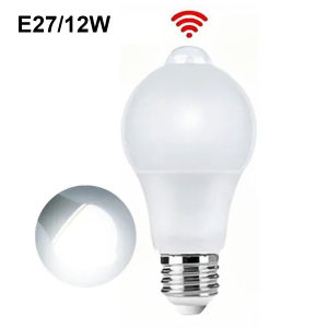 E27 Led Light Bulb 12w 15w 18w Motion Sensor Motion Detector Pir Sensor Lamp Bulbs Cool White Smd2835 For Room Decoration Induction Home 220v/110v Super Bright Energy Saving