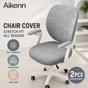 Stretch Elastic Office Chair Cover Washable Anti Stain Universal Seat Back Protector Dining