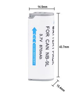 PIN MÁY ẢNH CANON NB-9L (NB9L) DÙNG CHO CÁC DÒNG CANON ELPH 510 520 530 HS IXUS 1000 1100 500 510