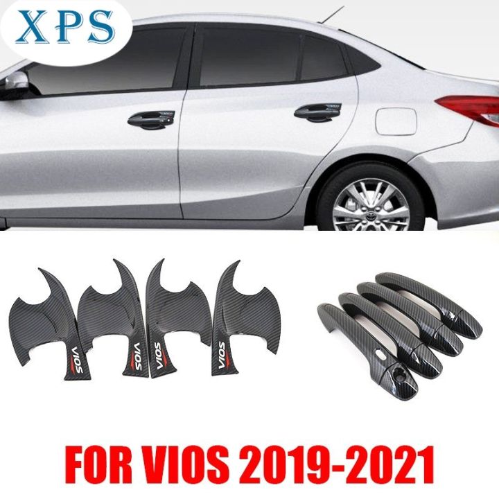 xps TOYOTA VIOS 20192022 Carbon Fiber Pattern Car Door Handle Bowl