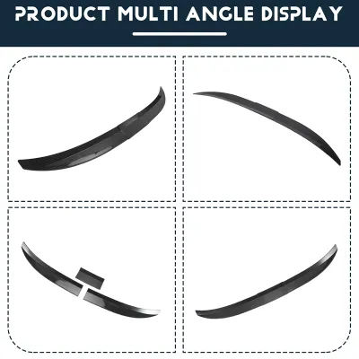 [pusen1]Universal Car Spoiler Adjustable Rear Trunk Spoiler Lip Roof Tail Wing Accessories