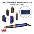 (New) Dyson Airwrap Hair Styler Complete Long (Vinca Blue/Rose) with Vinca Blue case. 