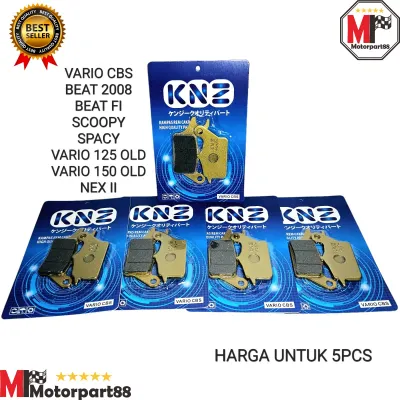 5PCS KNZ DISCPAD KAMPAS REM DEPAN VARIO CBS BEAT 08 FI ESP POP VARIO 125 VARIO 150 SCOOPY SPACY KNZ HARGA UNTUK 5PCS