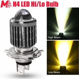 Motorcycle H4 LED Headlight Bulbs Hi/Lo Beam Fog Light Lamp Waterproof 2-Color Dual Color 6000LM 12V Light Bulb Universal For Cars Motorbikes ATVs