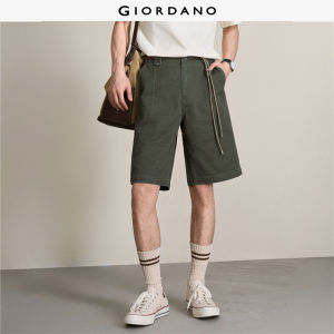 Giordano Men 100% cotton mid rise loose denim shorts Free Shipping 18106803